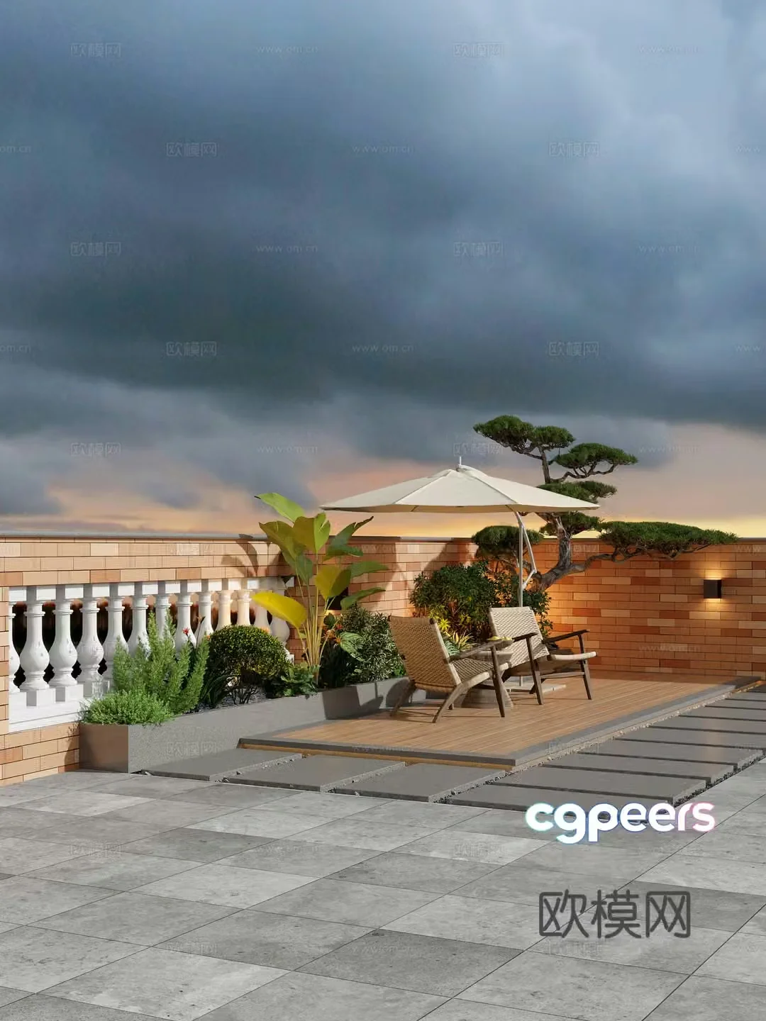 Garden yard 3d model