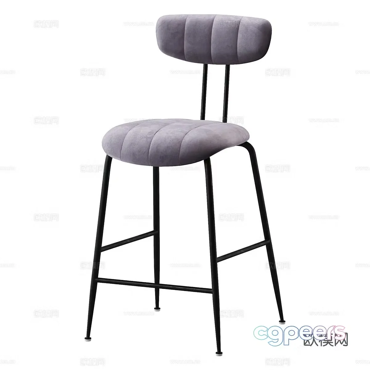 Nordic simple bar chair bar stool simple bar chair casual bar stool bar stool 3D model