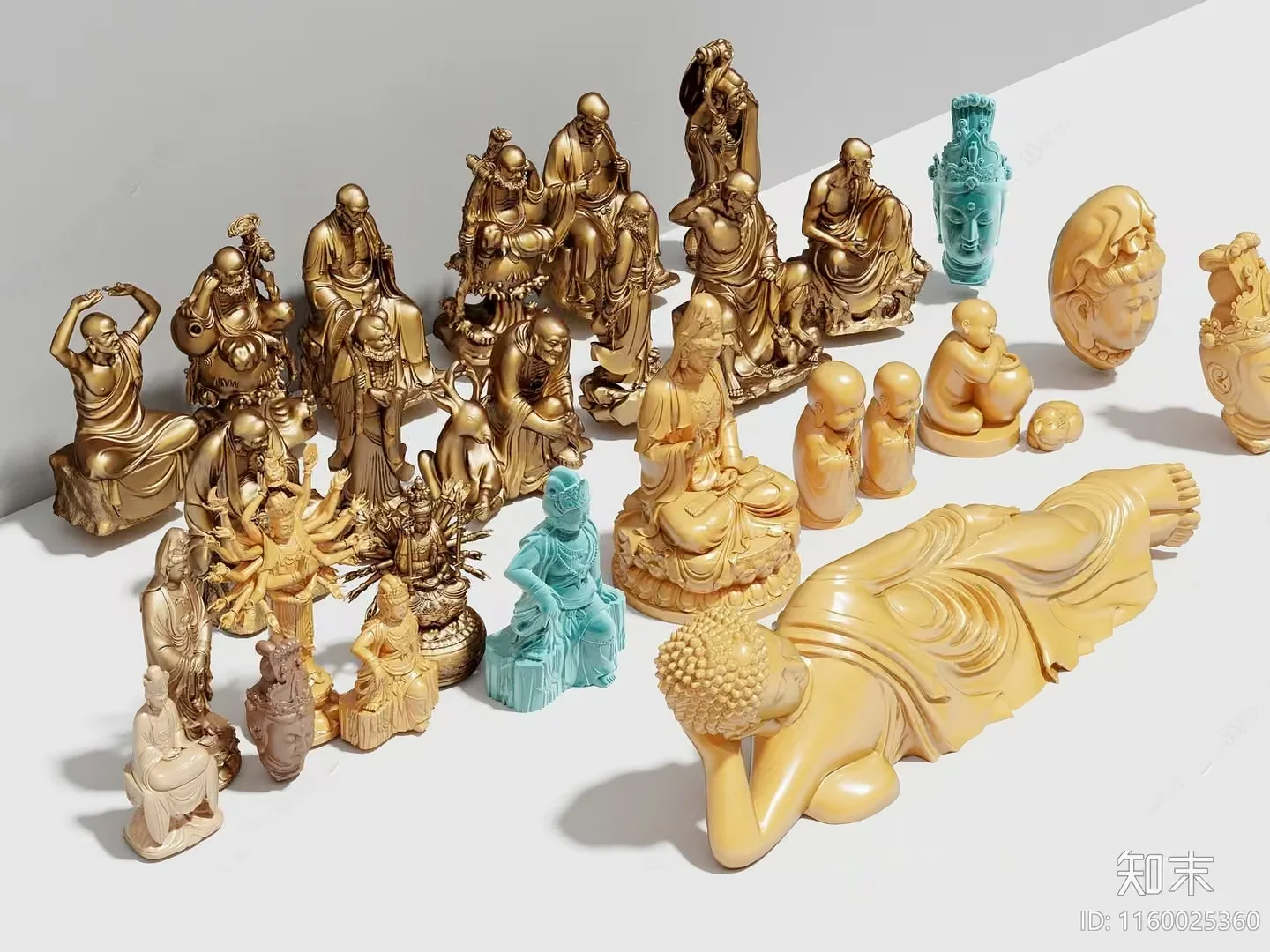 Buddha Statues 3D Model – 17971 – VRAY Render