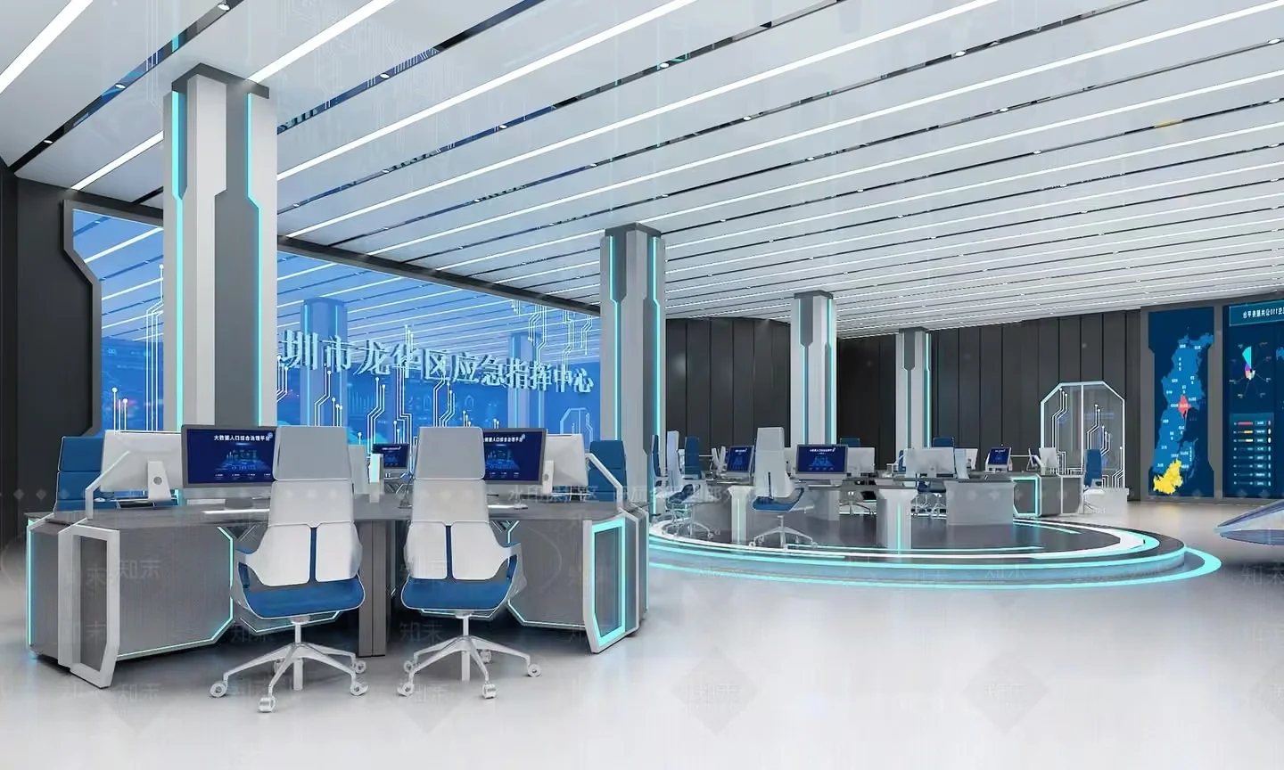 Modern Office Space 3D Model – 18367 – VRAY Render