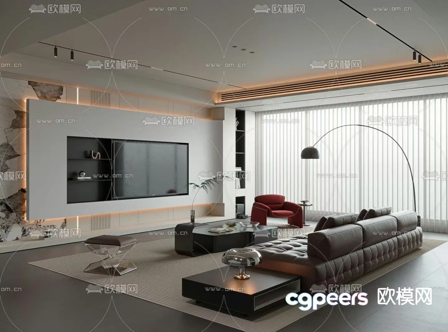 Italian living room 3d model