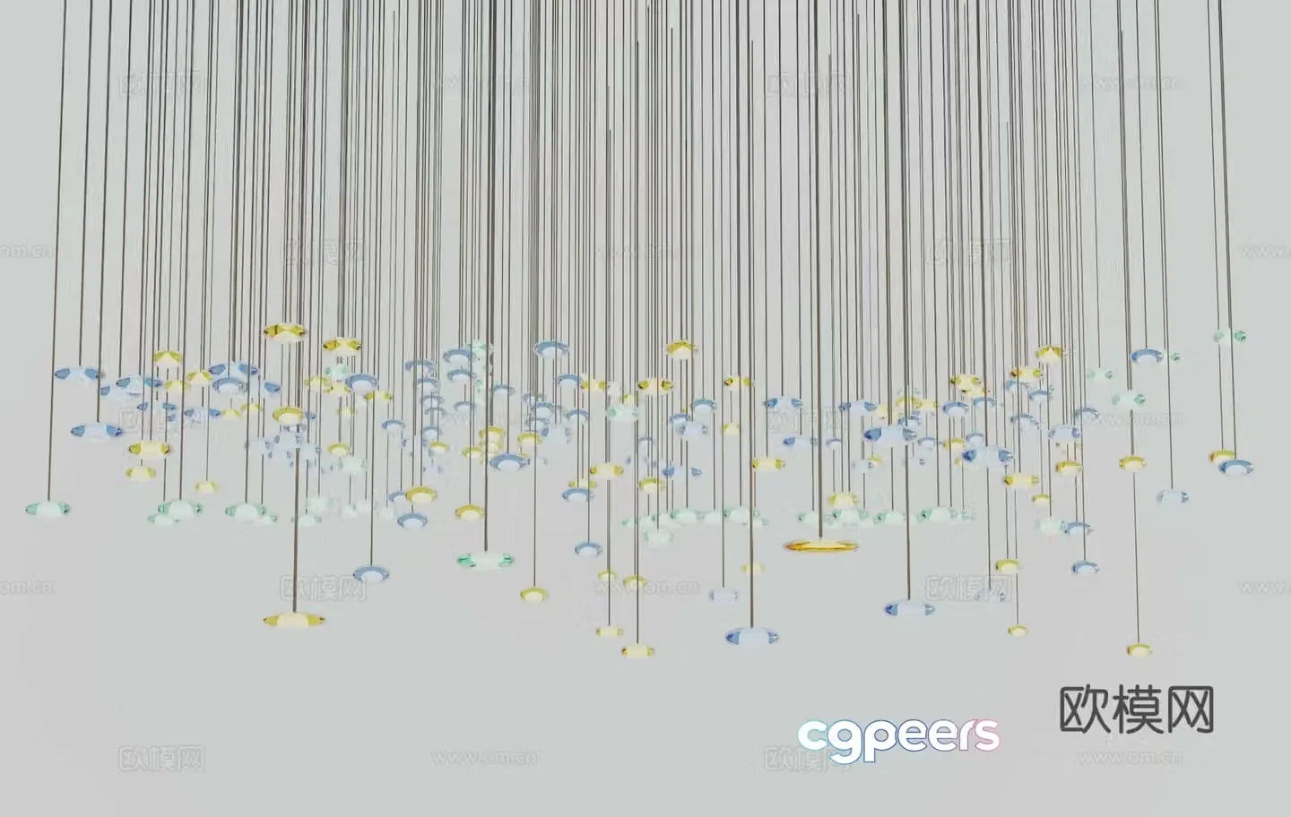 Modern chandelier 3d model
