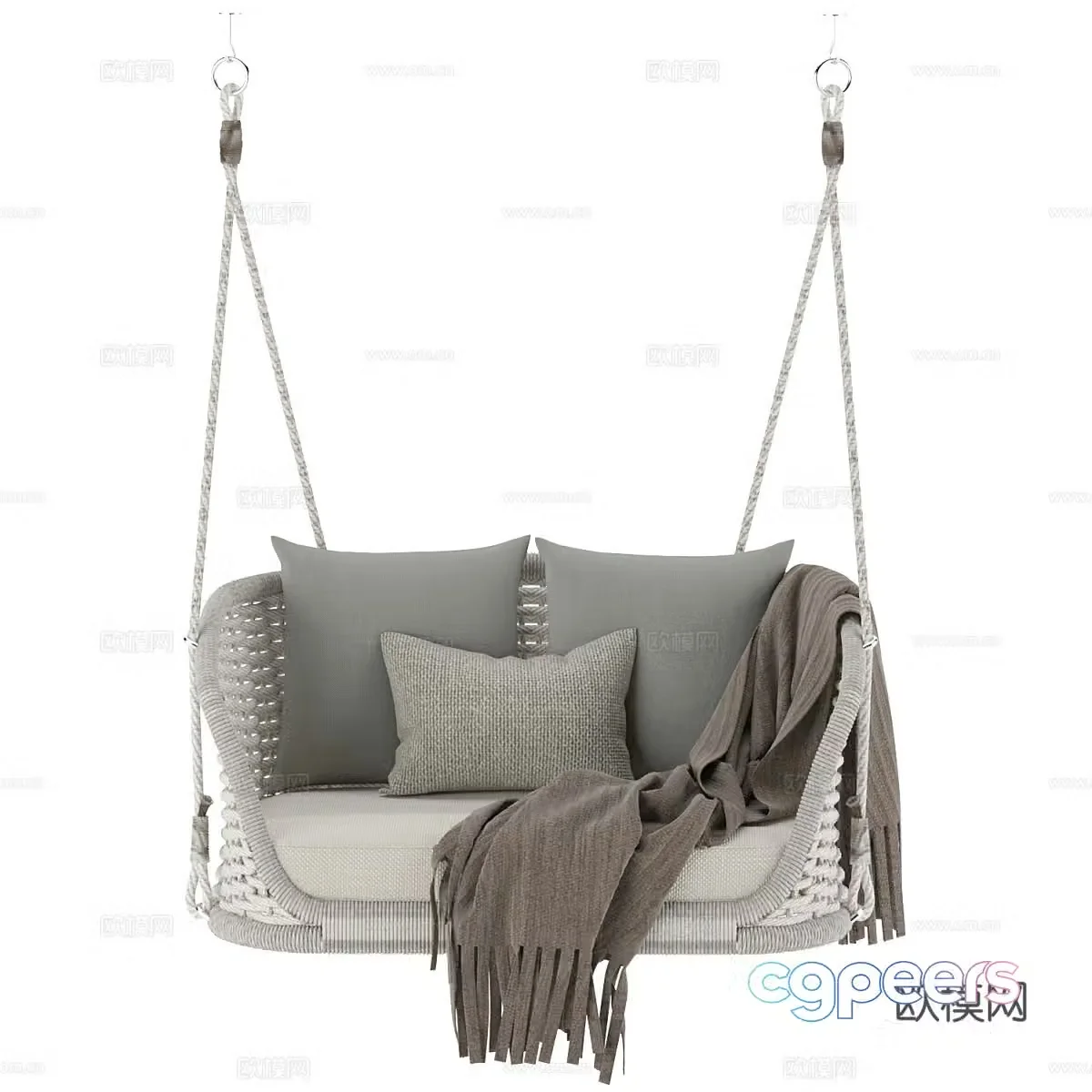 Modern outdoor swing chair 3d model