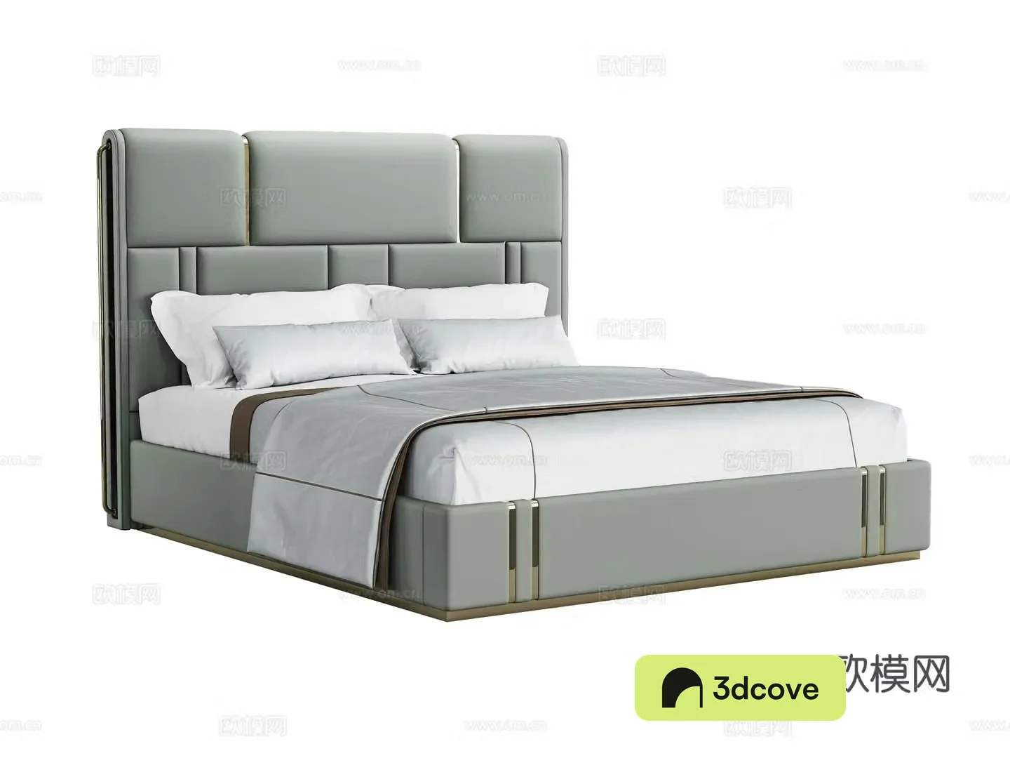 Light luxury double bed