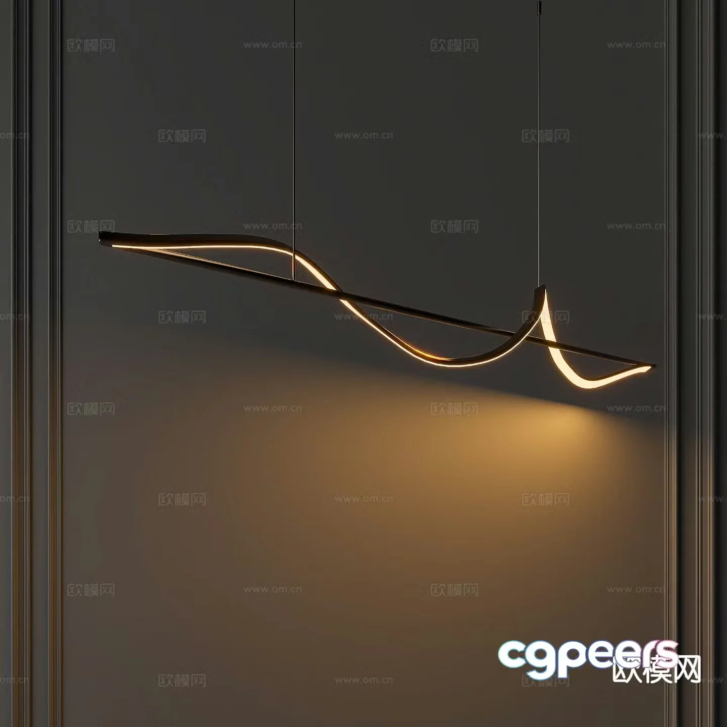Light luxury chandelier minimalist chandelier 3d model