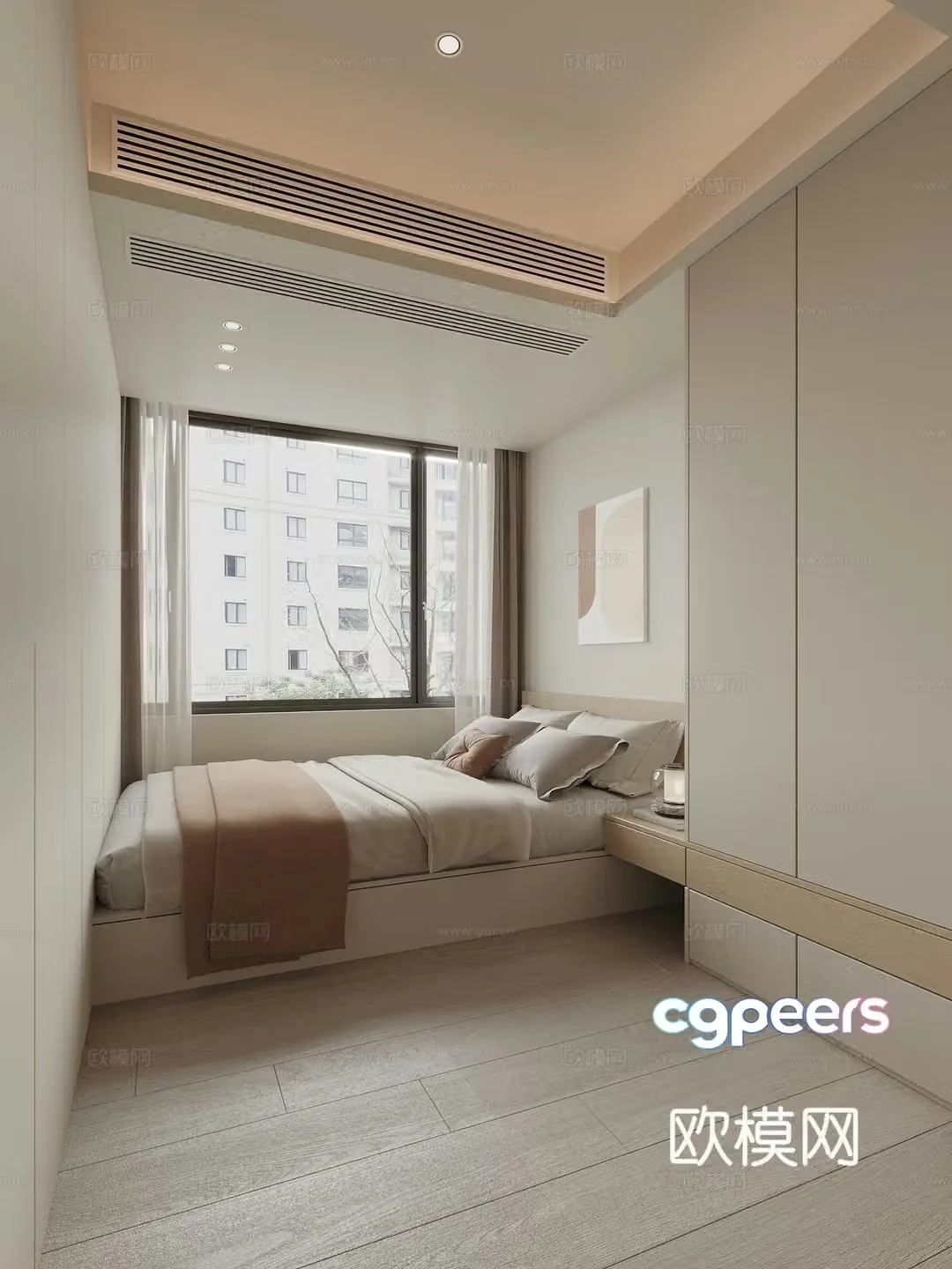 Modern tatami bedroom 3d model