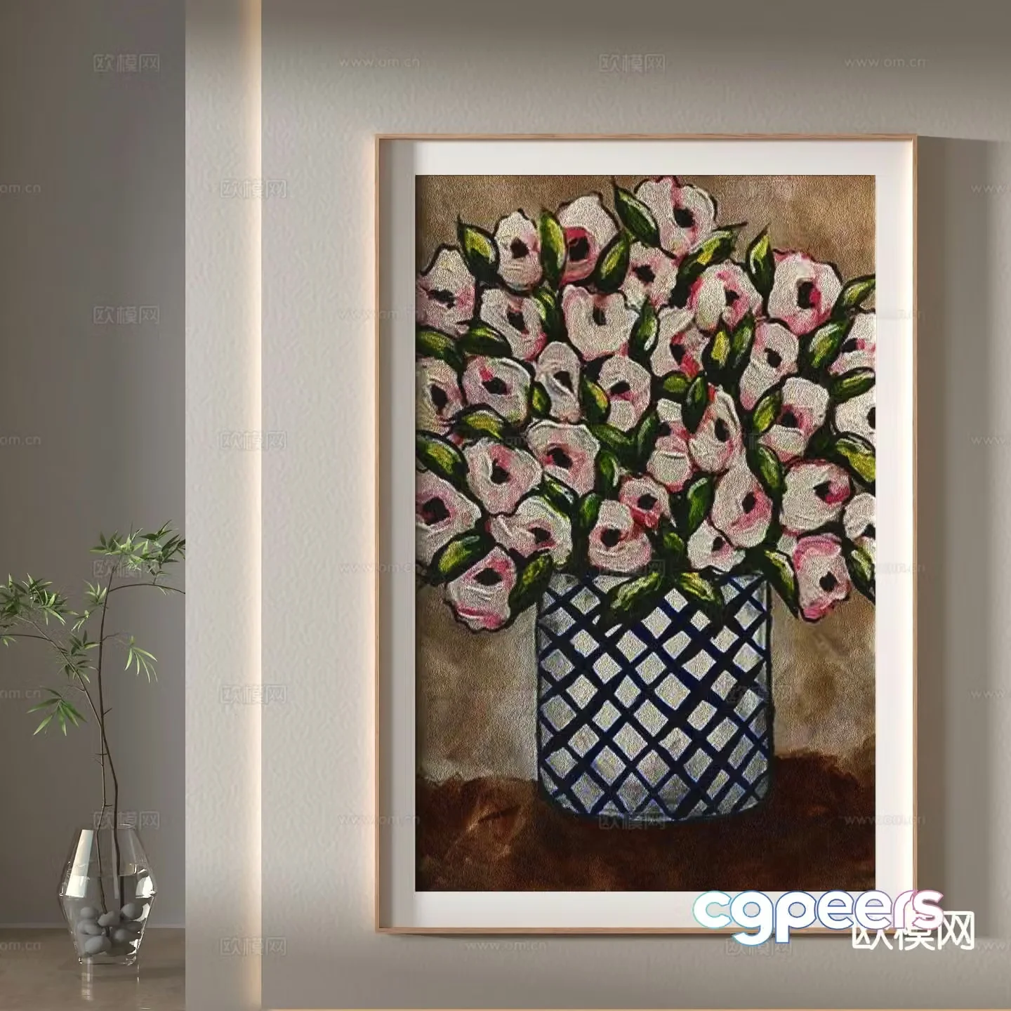 Decorative painting oil painting art painting hanging painting 3d model