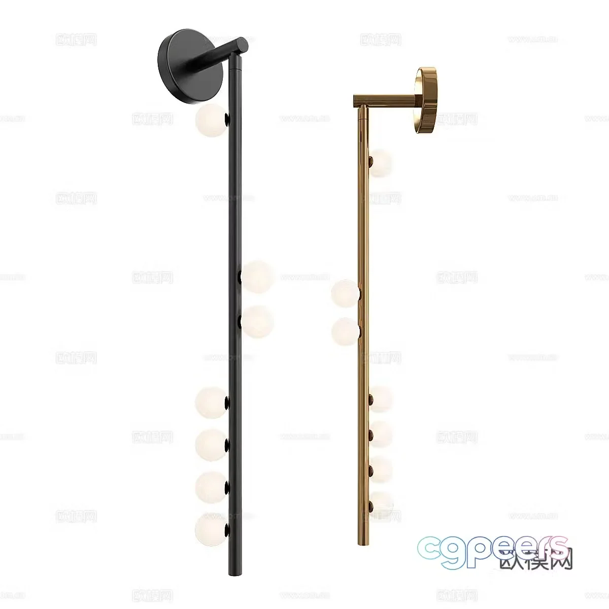 Modern light luxury minimalist decorative wall lamp 3D model