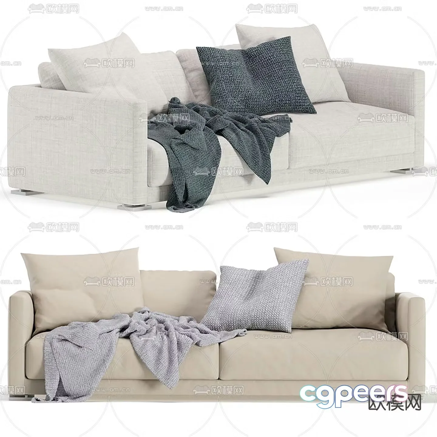 Poliform love seat 3d model