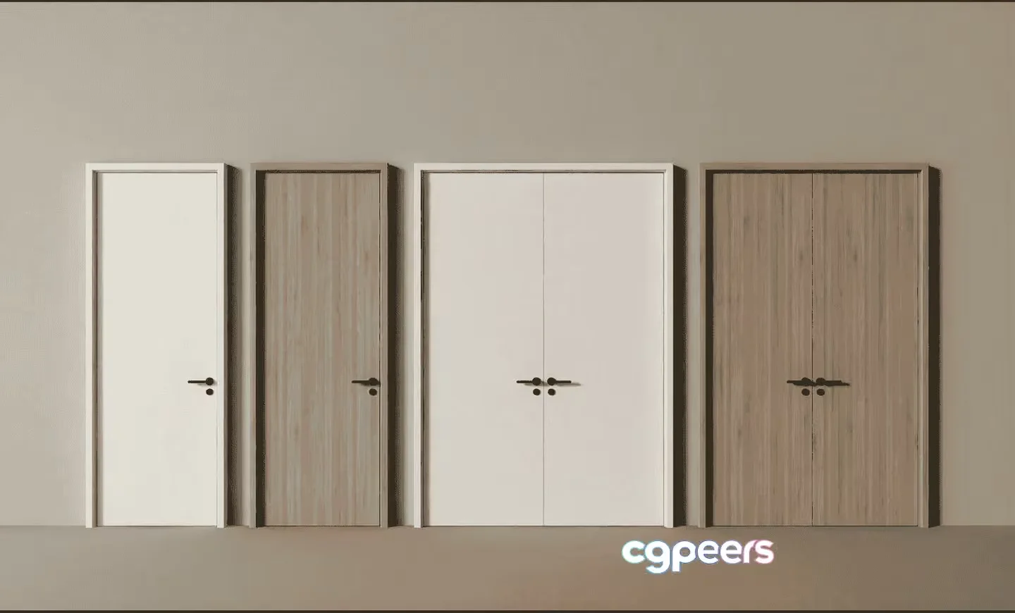 White Doors 3D Model – 15658 – VRAY Render