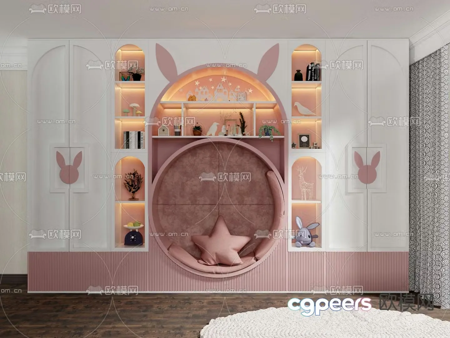 Modern wardrobe children’s wardrobe 3d model