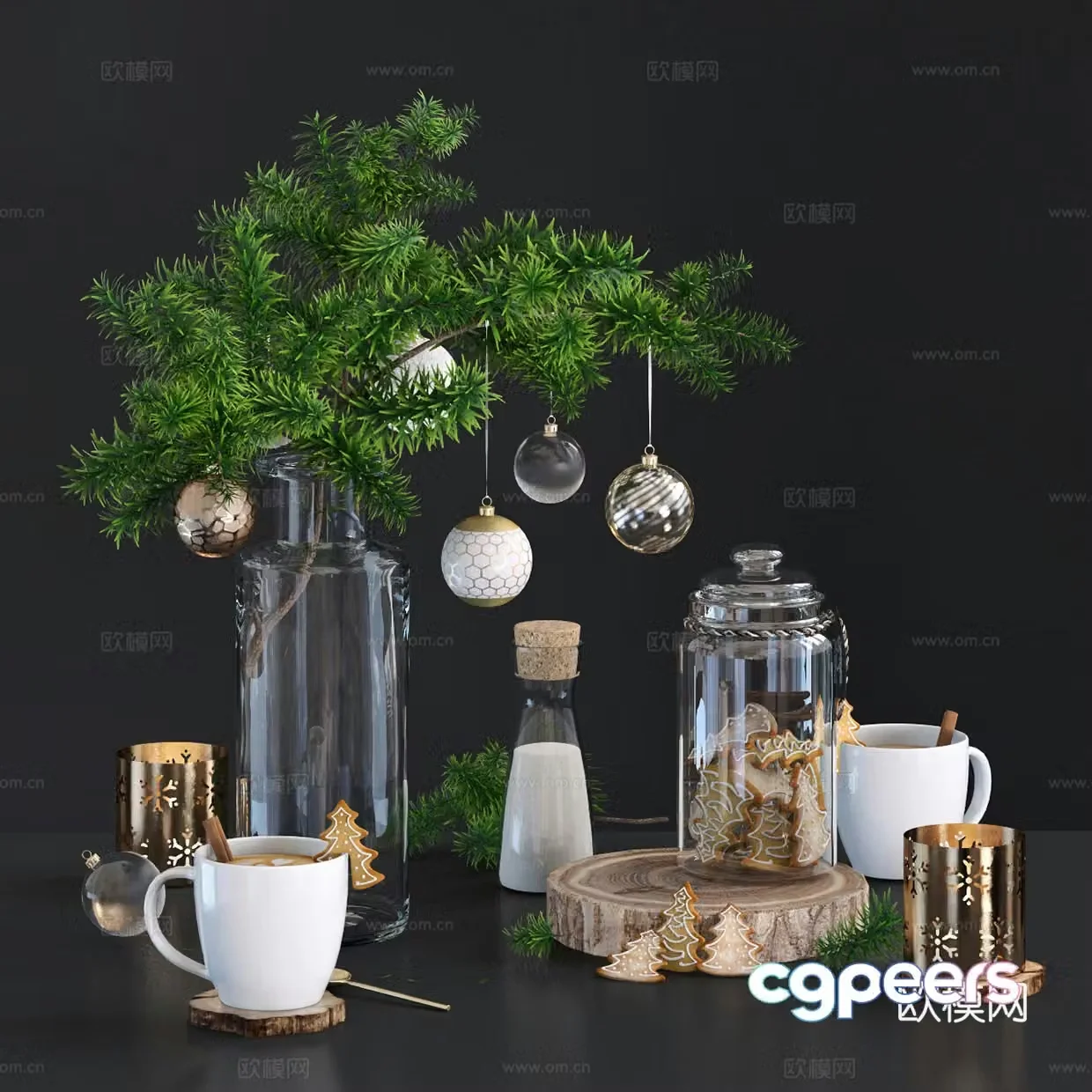 Table decorations kitchen decorations holiday decoration 3d model
