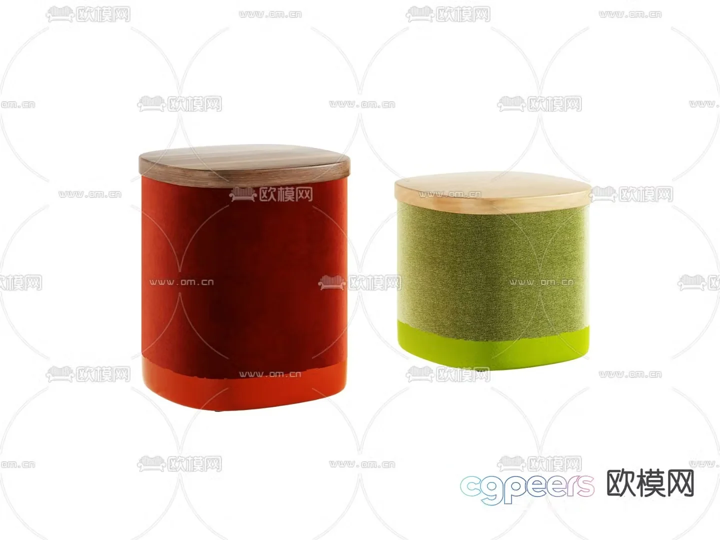 Modern sofa stool 3d model