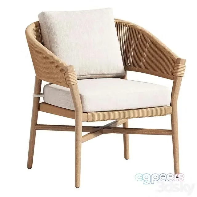 3ds Max Free – Makali Lily White Lounge Chair