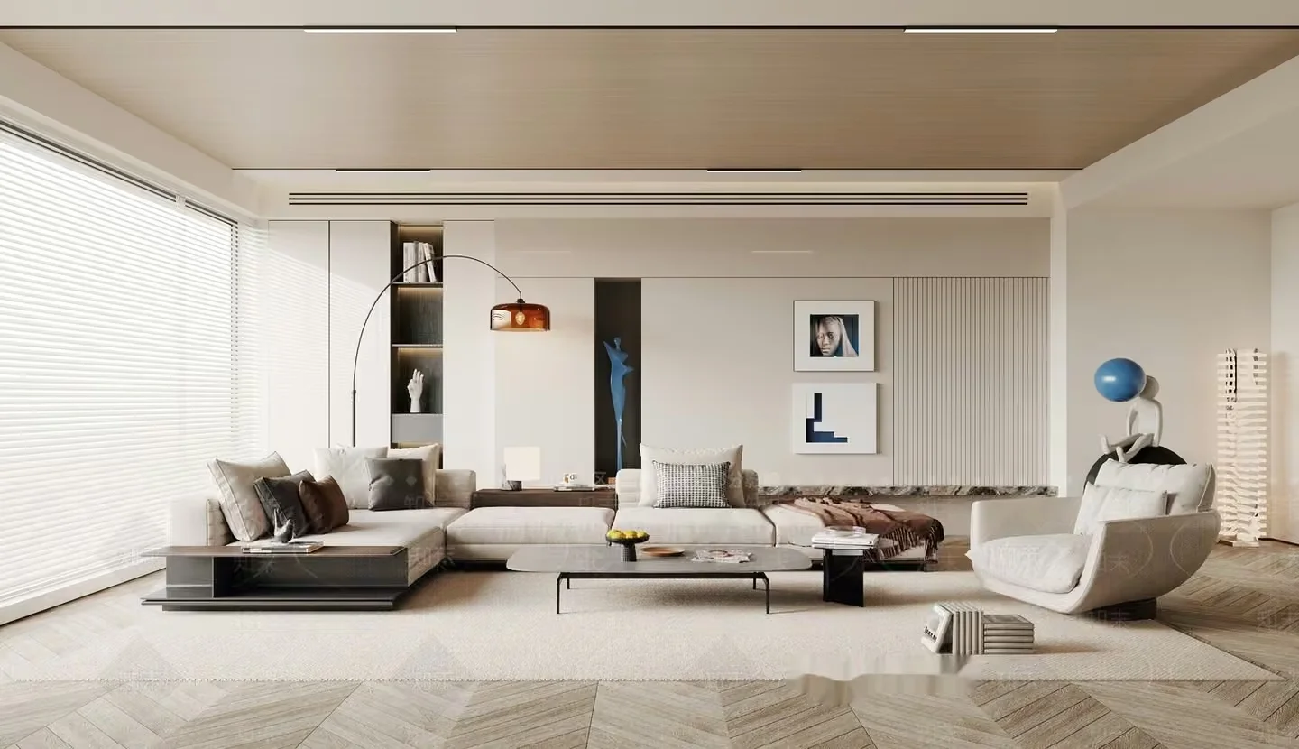 Modern Living Room 3D Model – 6852 – VRAY Render