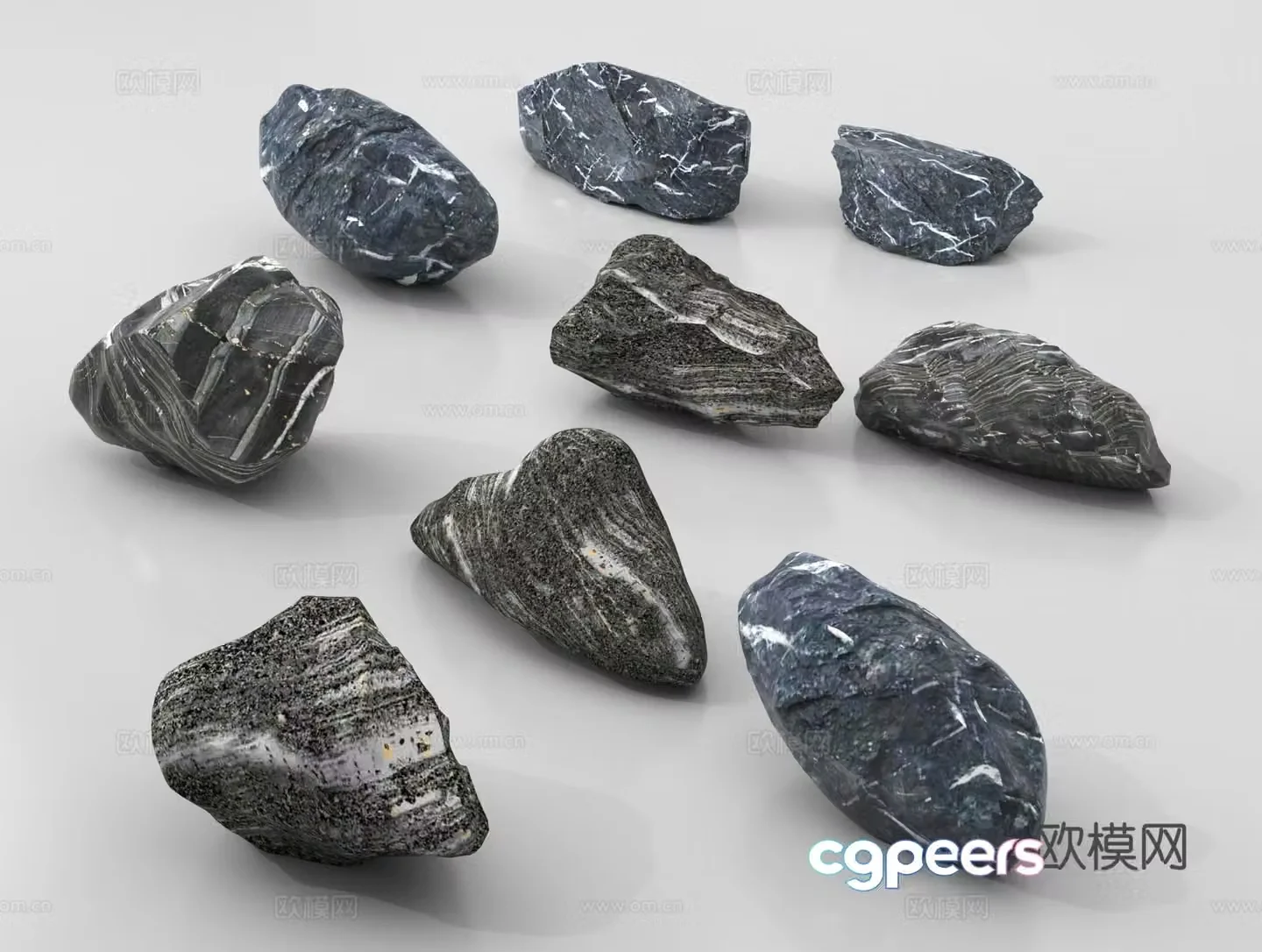 Landscape stone rock stone stone 3d model