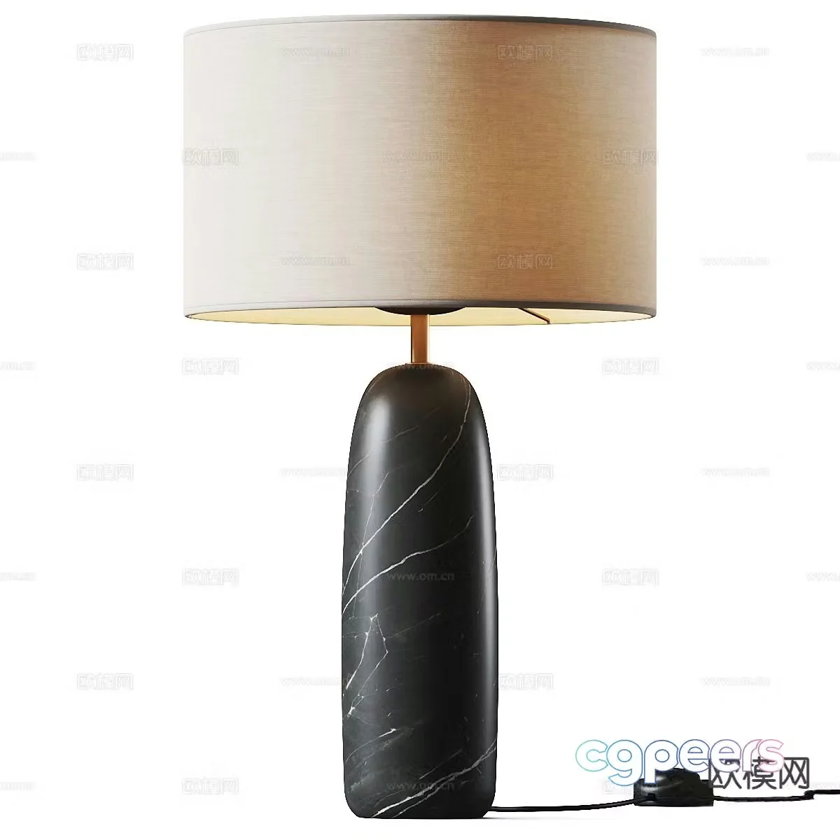 Modern marble table lamp 3d model