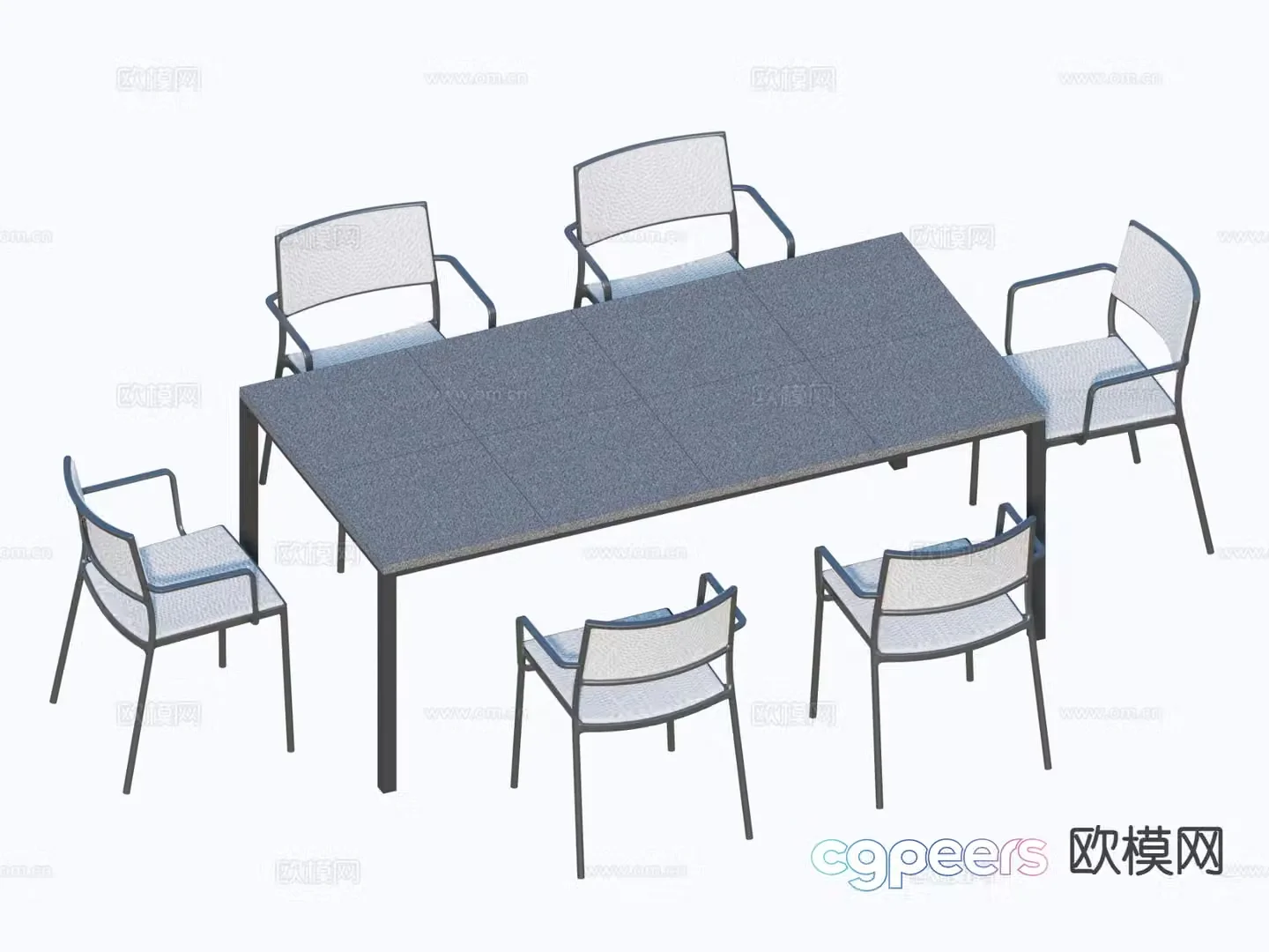 Modern outdoor tables and chairs patio tables and chairs 3d model