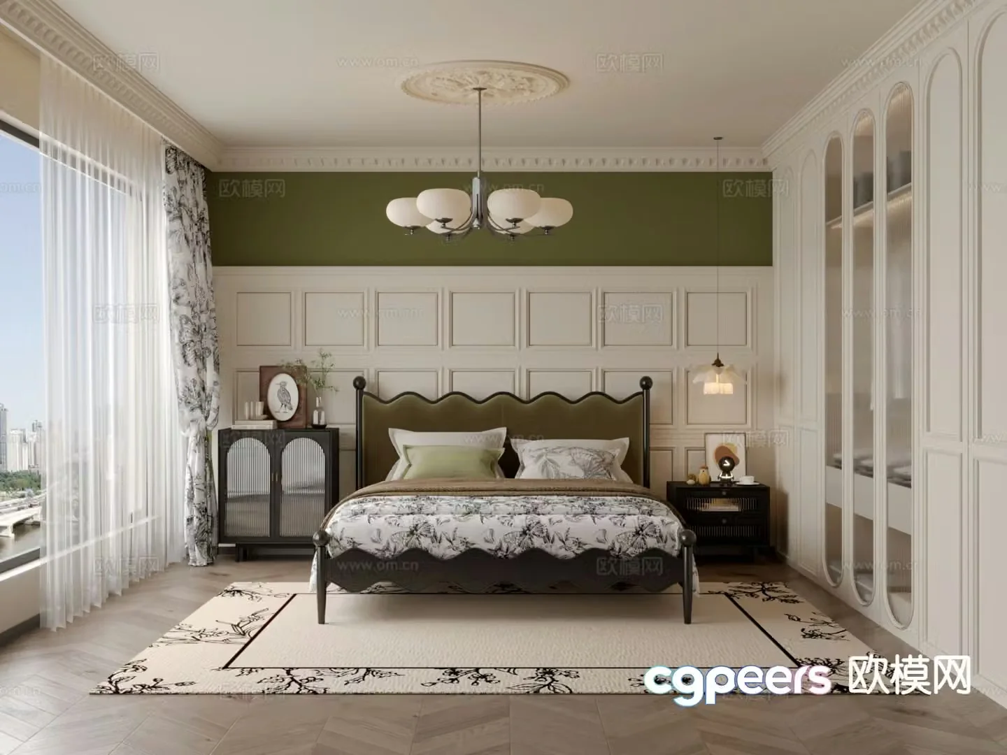 French bedroom master bedroom 3d model