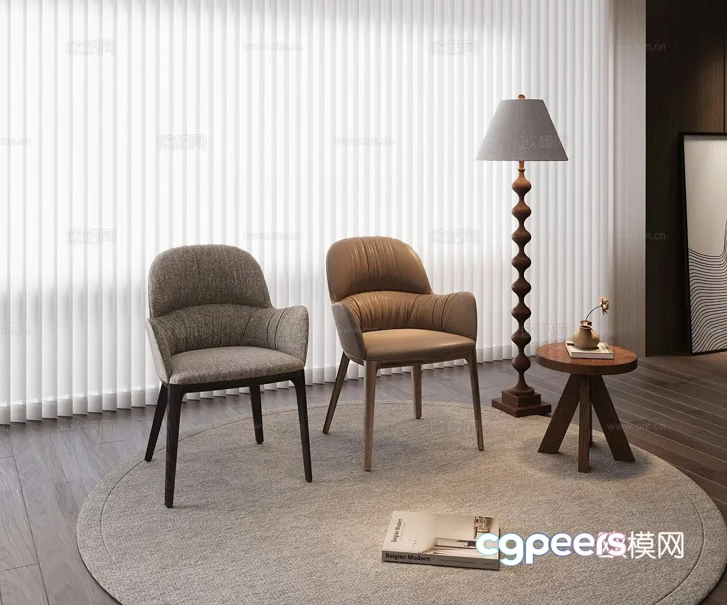 Modern single chair 3d model