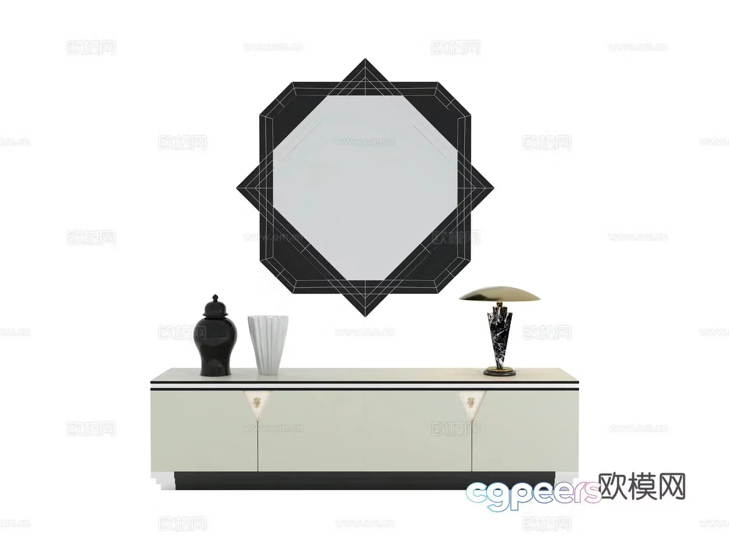 visionnaire italian sideboard 3d model