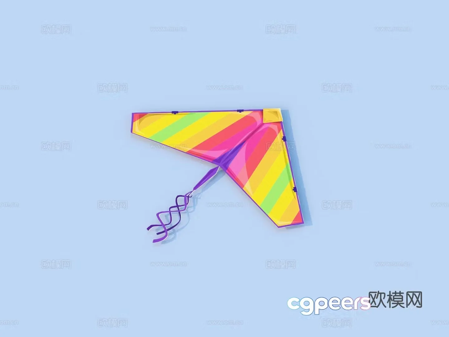 kite toy ornament decoration 3d model