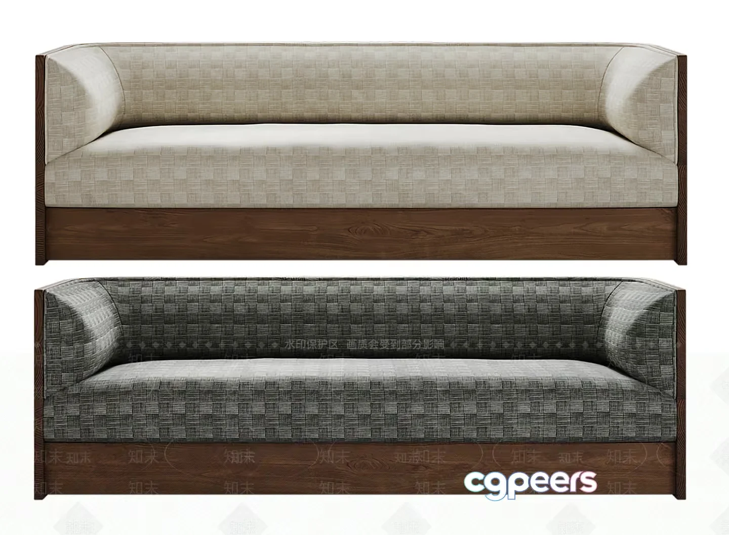 Two Couches 3D Model – 7836 – VRAY Render