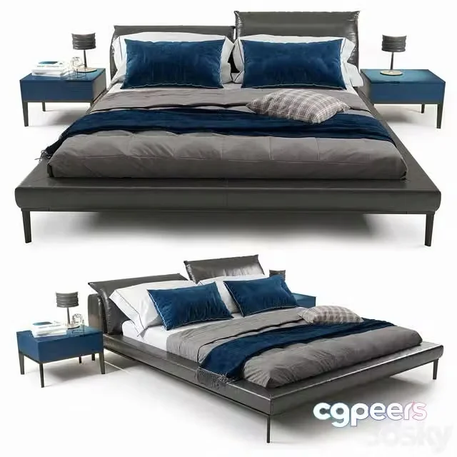 3ds Max Free – Vela Bed by Natuzzi