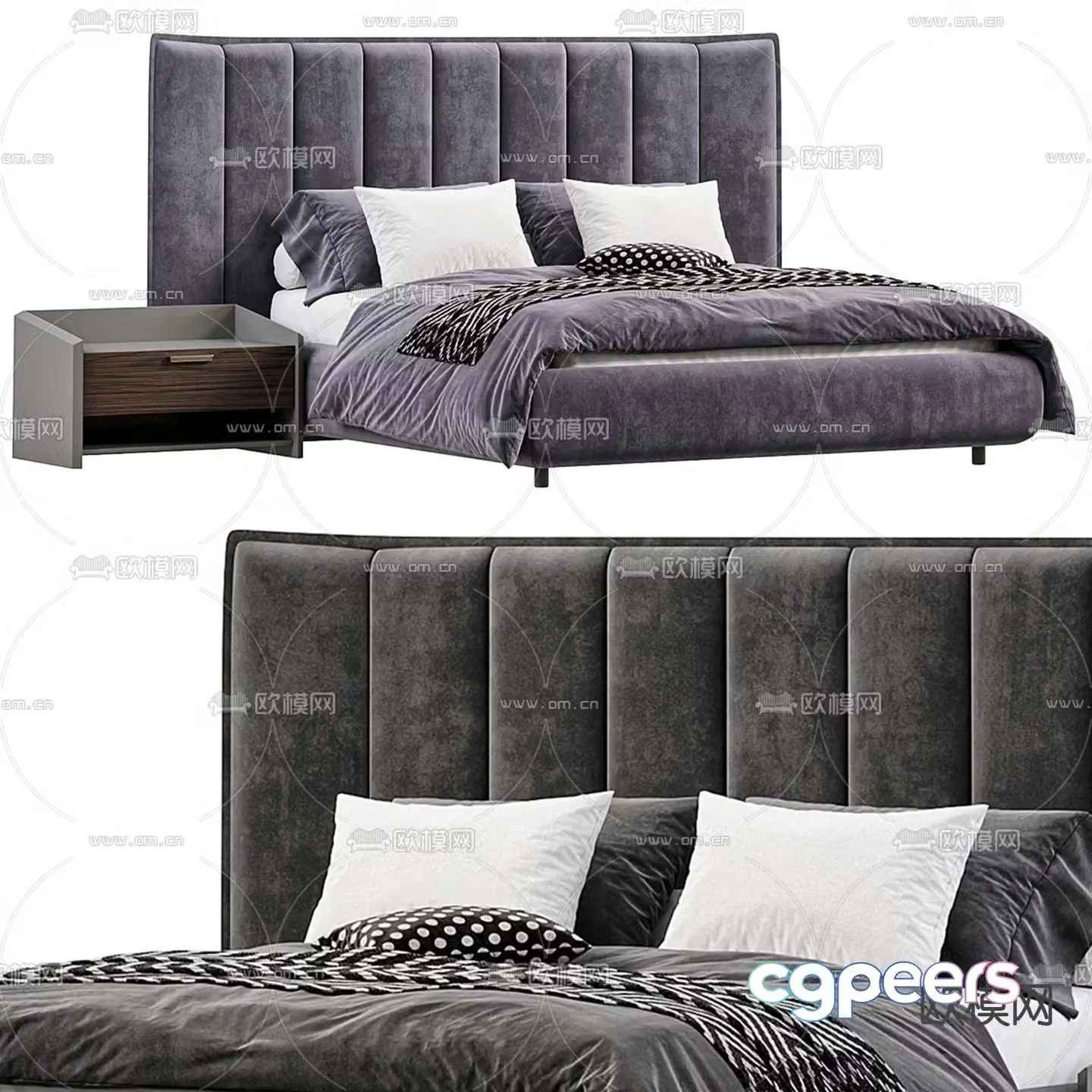Double bed 3d model