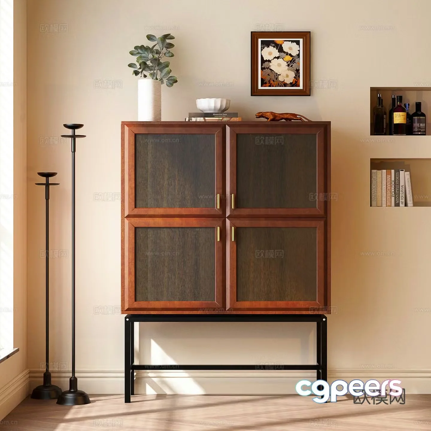 Medieval style entrance cabinet 3D model