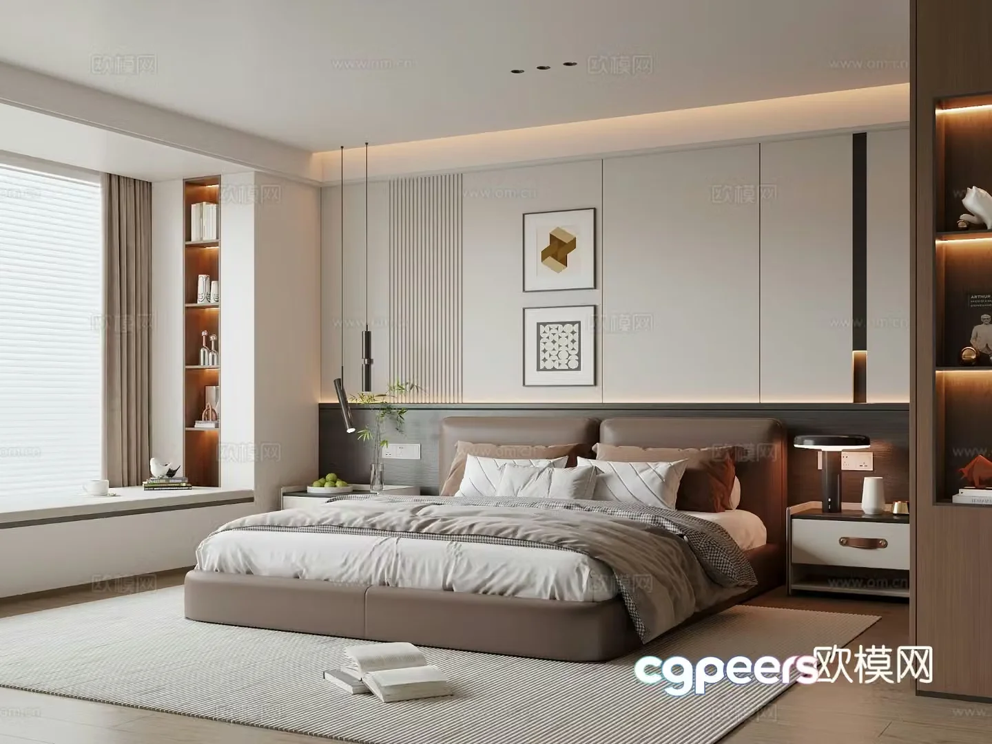 Italian bedroom master bedroom 3d model