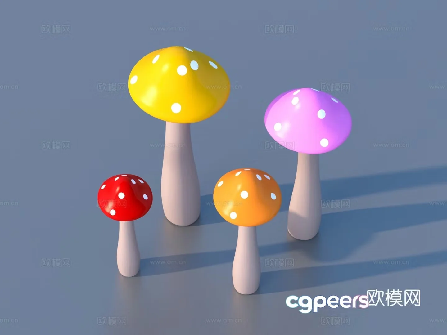 Cartoon mushroom mushroom 3d model
