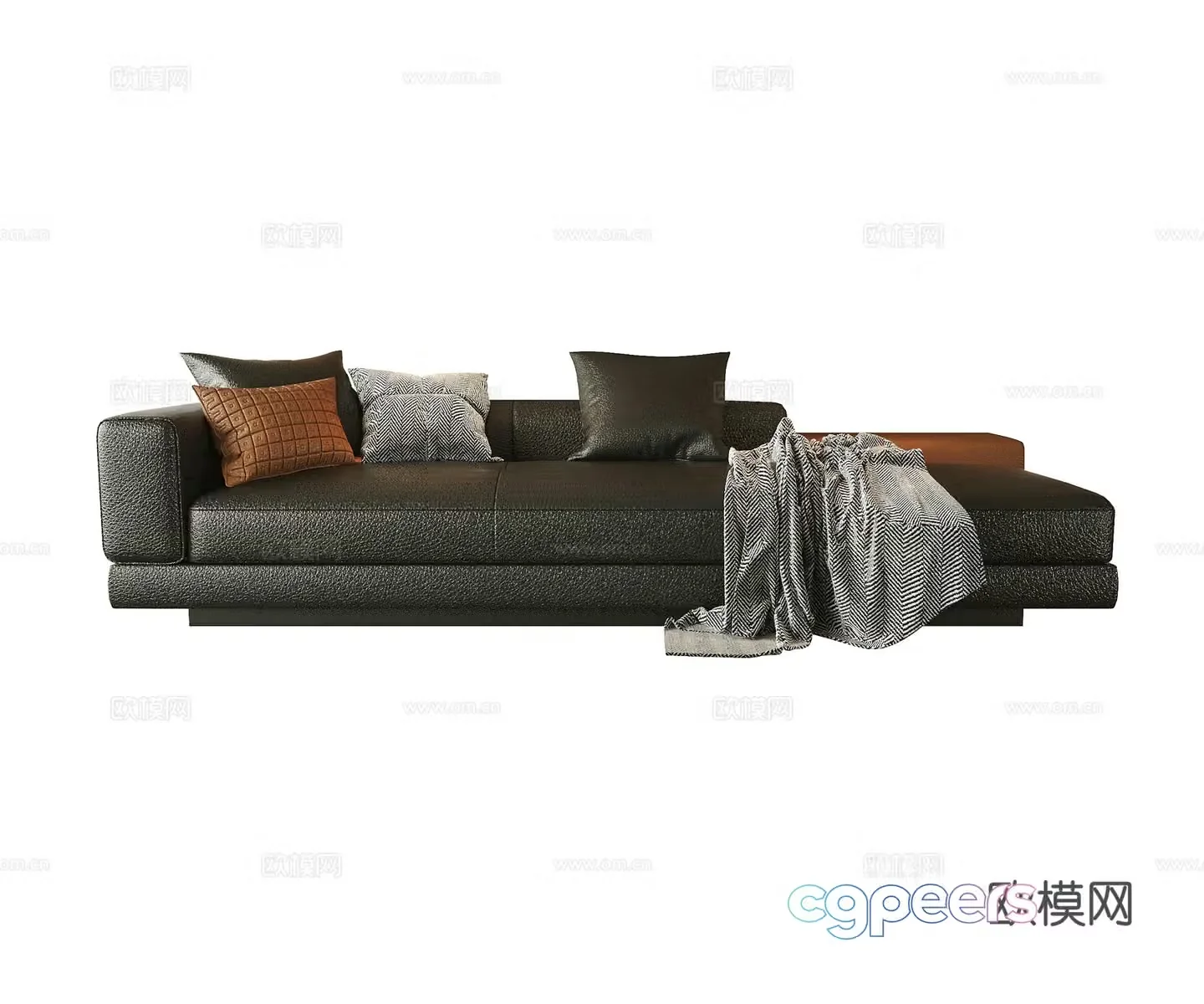 Modern multi-seater sofa 3d model