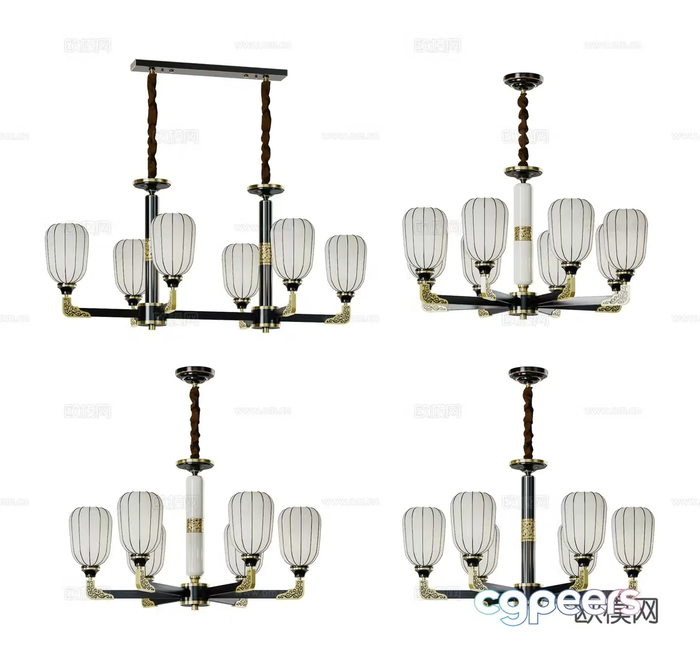 Chinese chandelier 3d model
