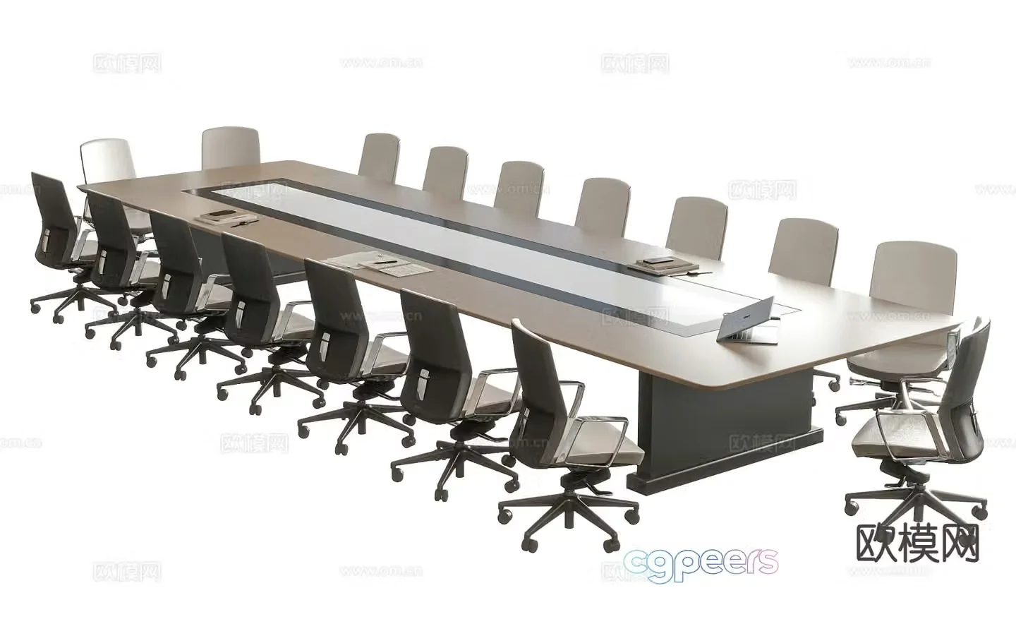Modern conference table office chair conference table 3d model