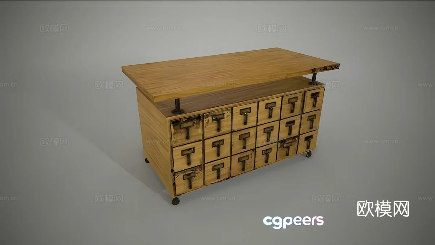 Log table dining table 3d model