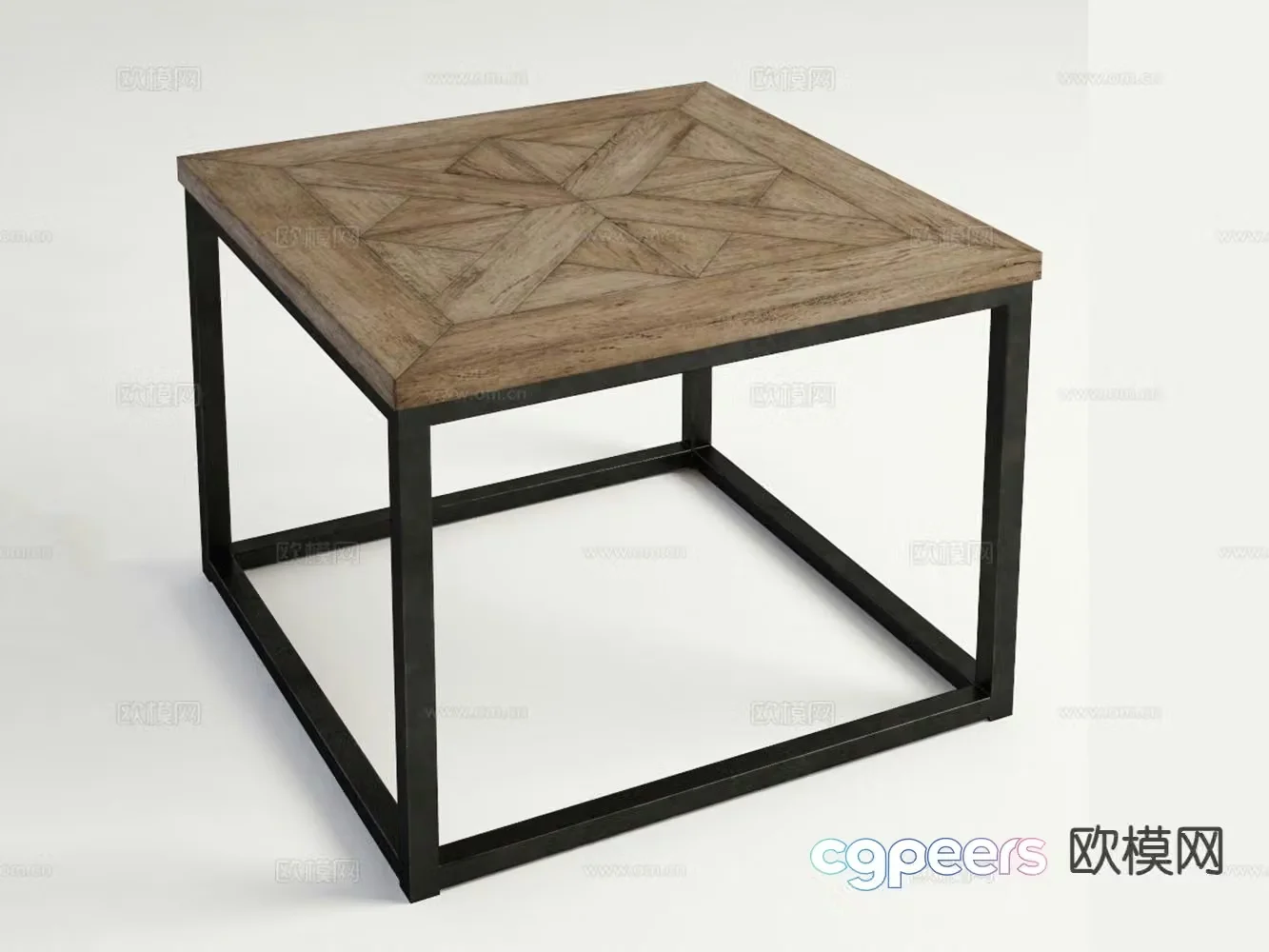 Wabi-sabi coffee table square table 3d model