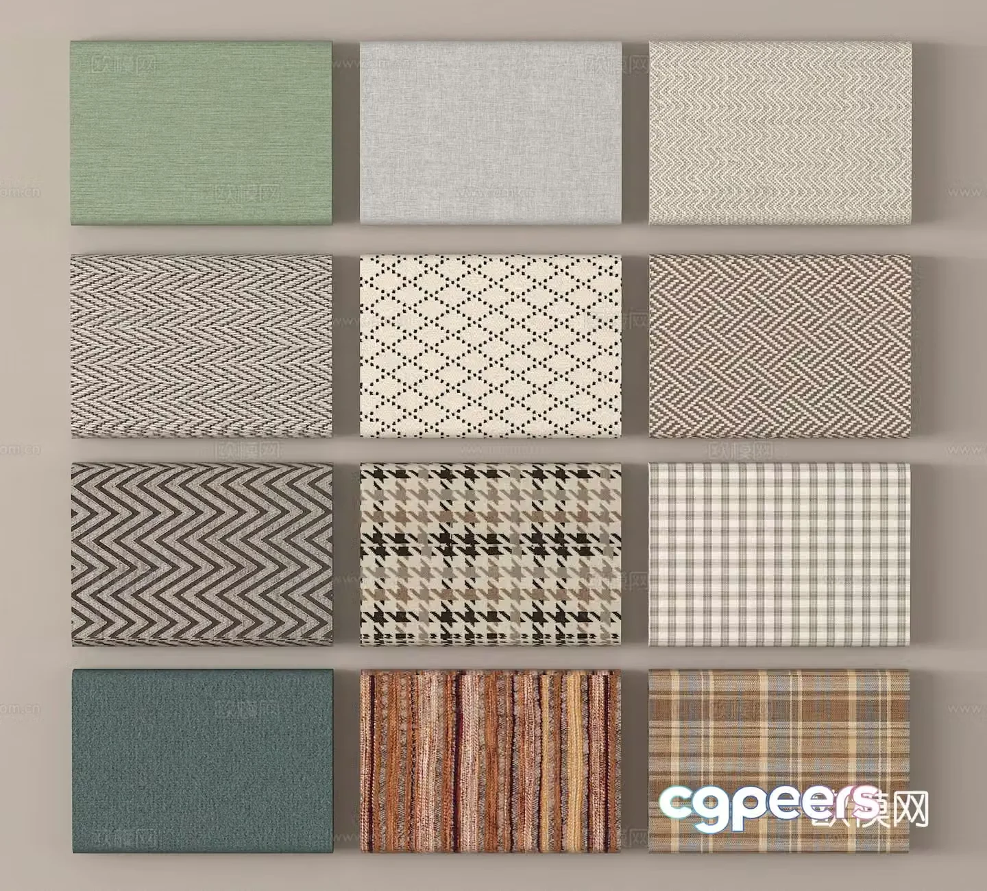 Modern fabric fabric wall cloth wall panel 3d model