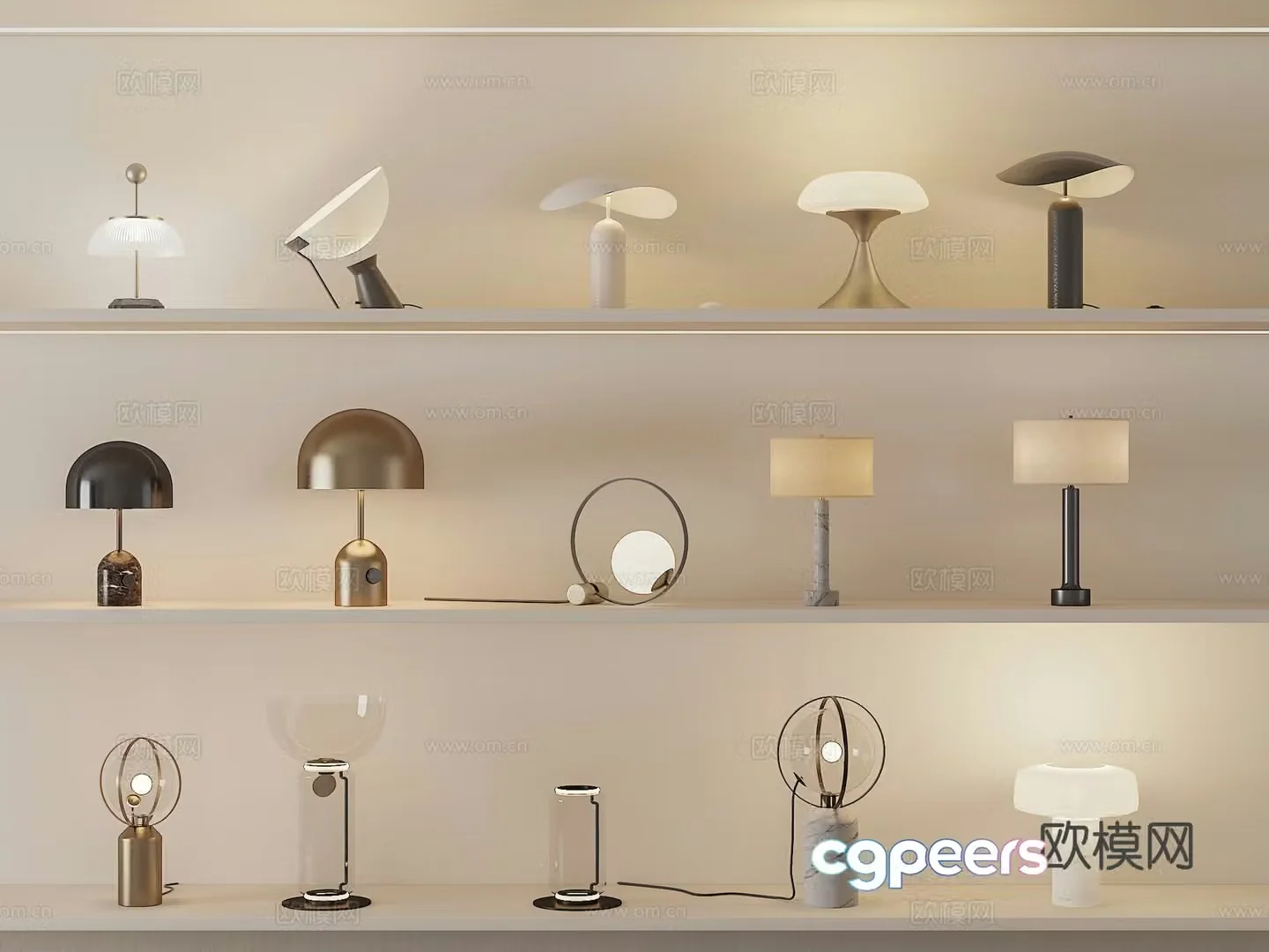 Modern desk lamp Art desk lamp Special-shaped desk lamp Glass desk lamp Metal desk lamp 3D model
