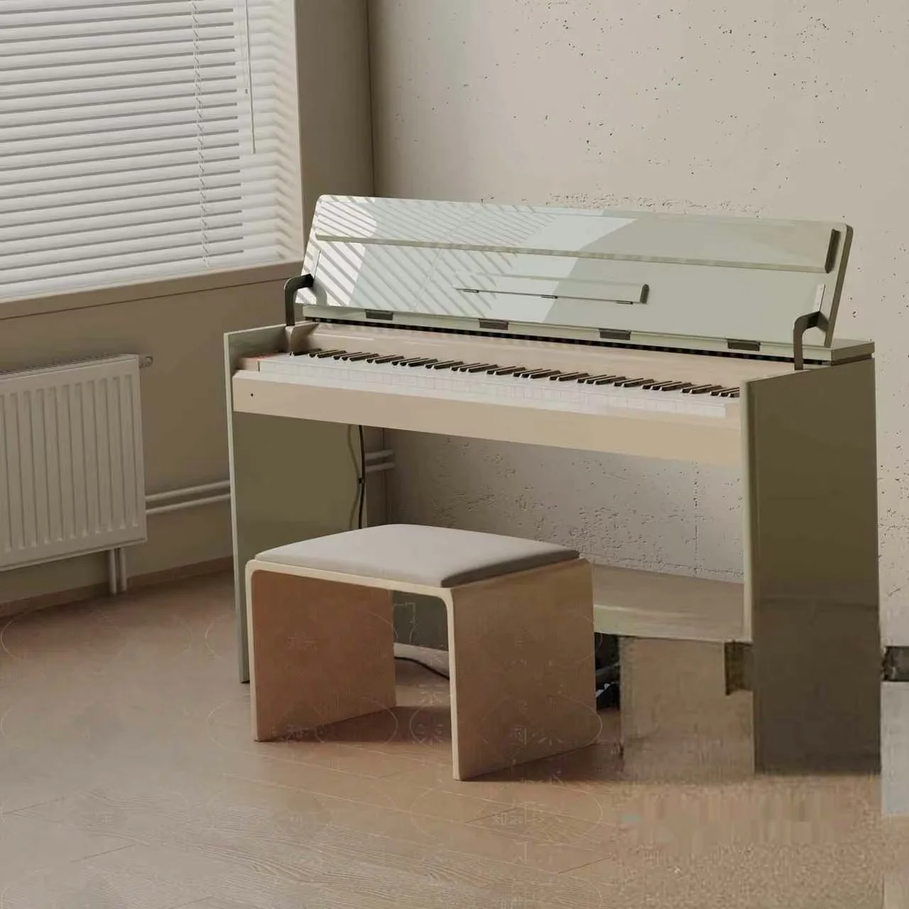 Modern Piano Bench 3D Model – 8390 – VRAY Render