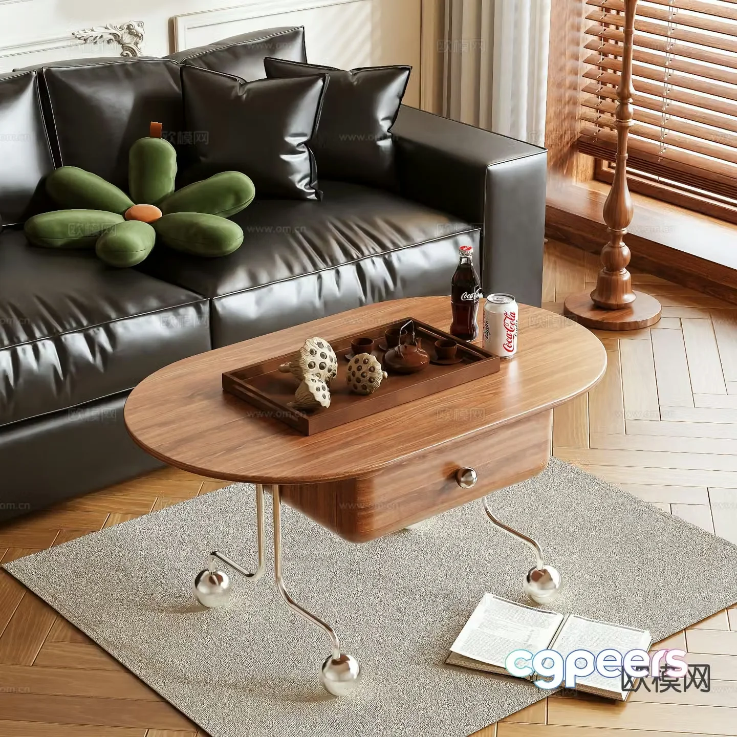 Medieval style coffee table 3D model