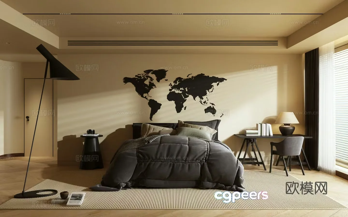 Wabi Sabi bedroom master bedroom 3d model
