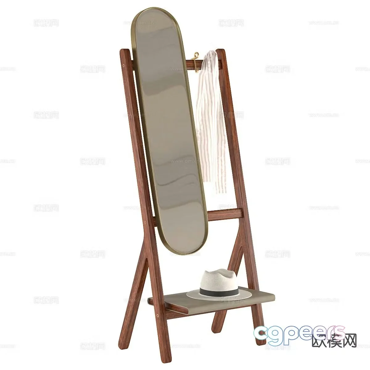 Poltrona Frau changing mirror full body mirror 3d model