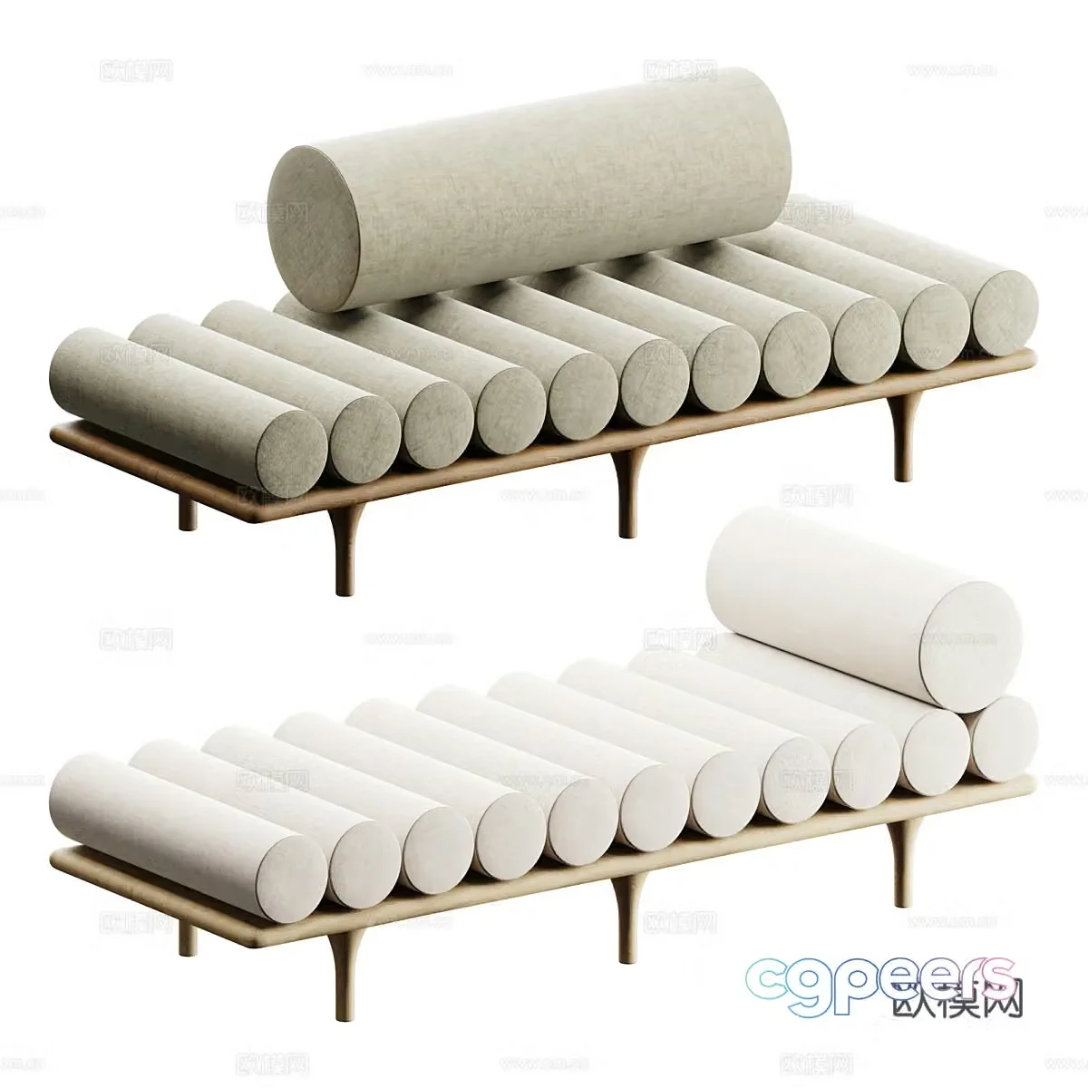 New Chinese bench stool sofa stool bed stool 3D model