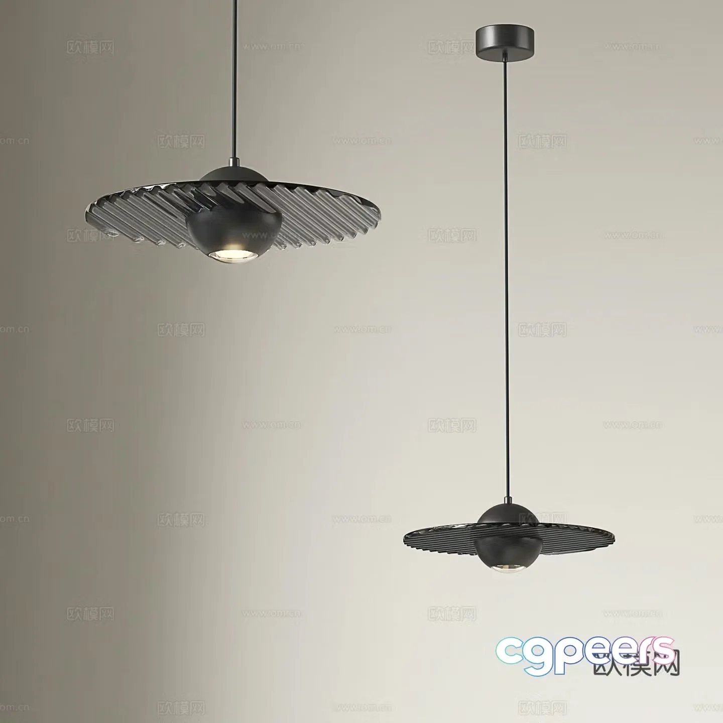 Italian chandeliers bedside chandeliers Nordic chandeliers restaurant bar chandeliers UFO chandeliers 3D model
