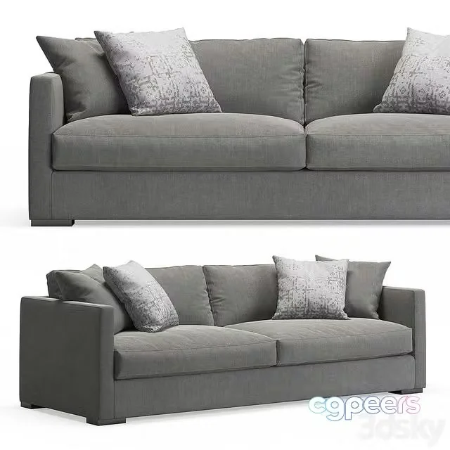 3ds Max Free – Belmon 2-seat Sofa by Meridiani