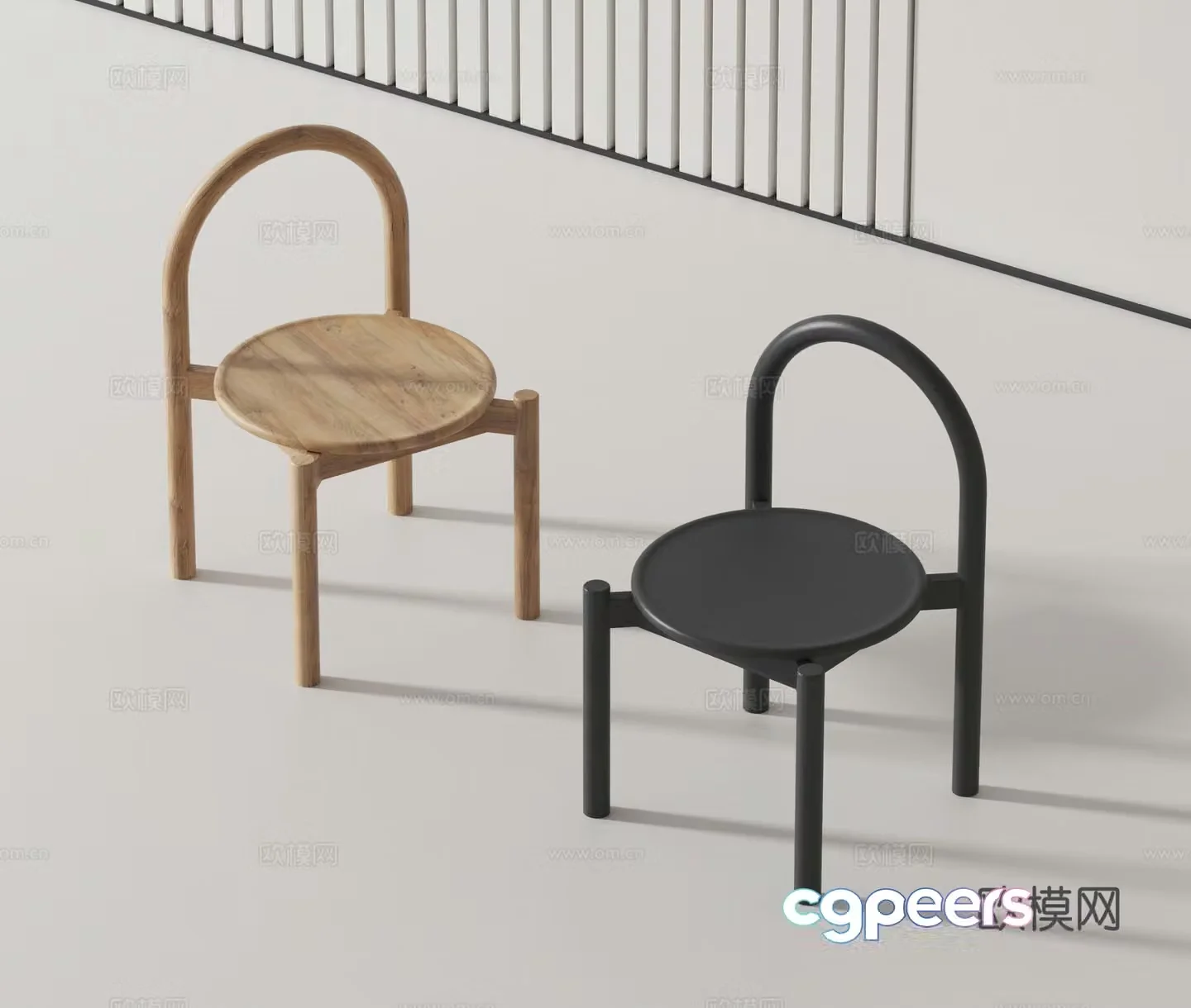 Modern single chair 3d model