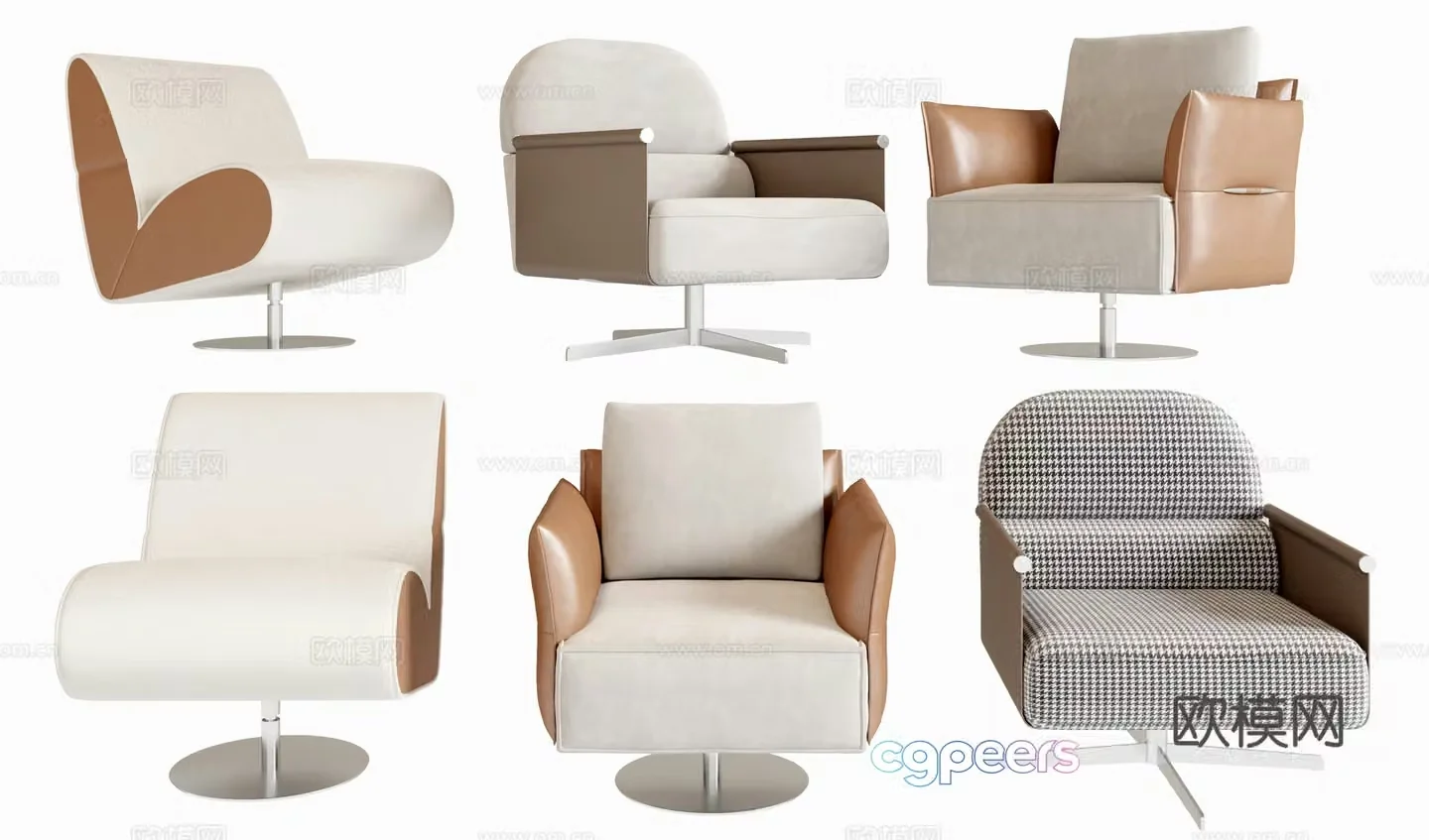 Modern single sofa 3d model