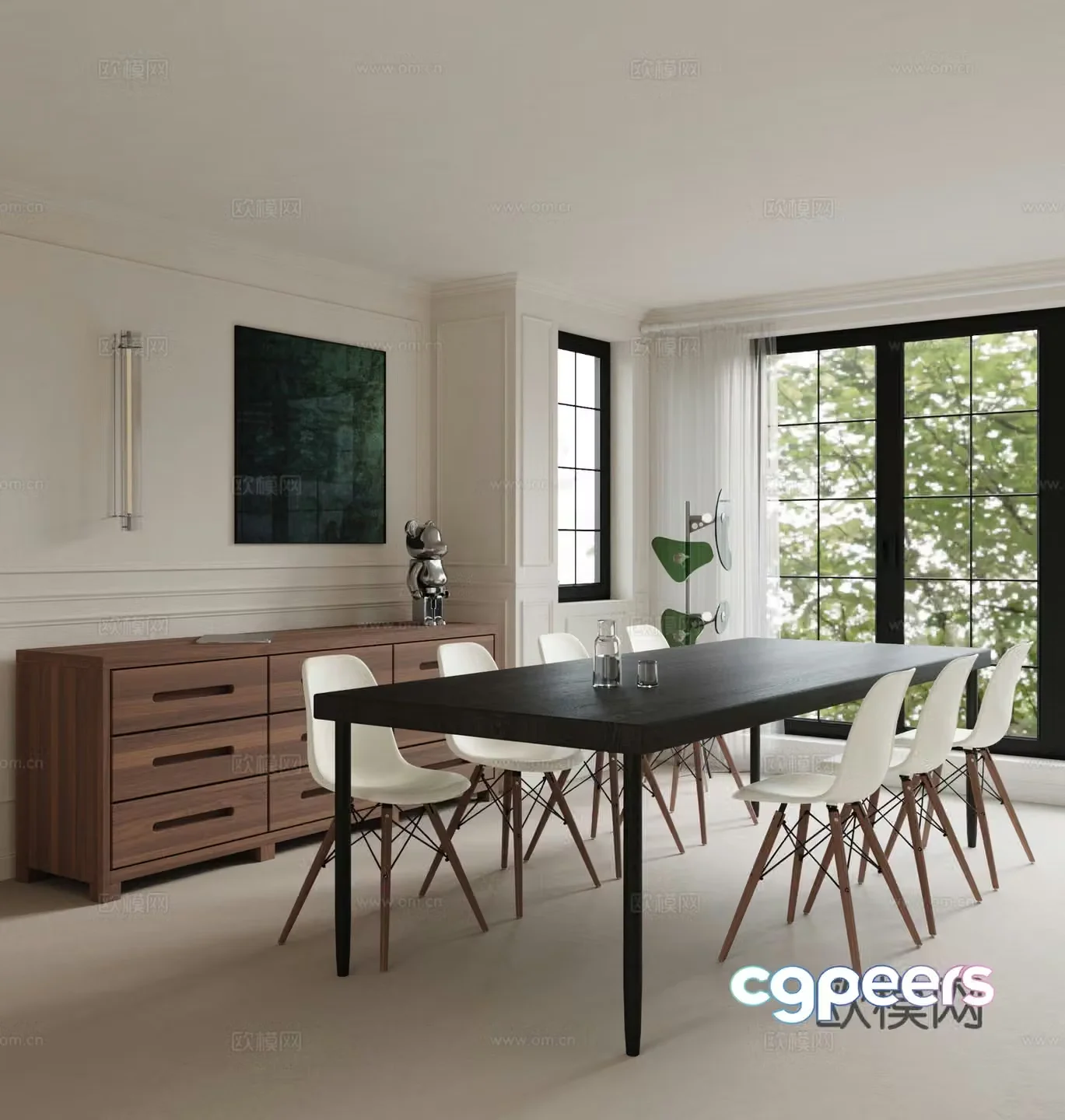 Modern restaurant 3d model