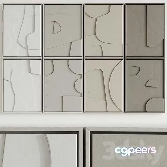 3ds Max Free – Set of Relief Panels Edith Beurskens